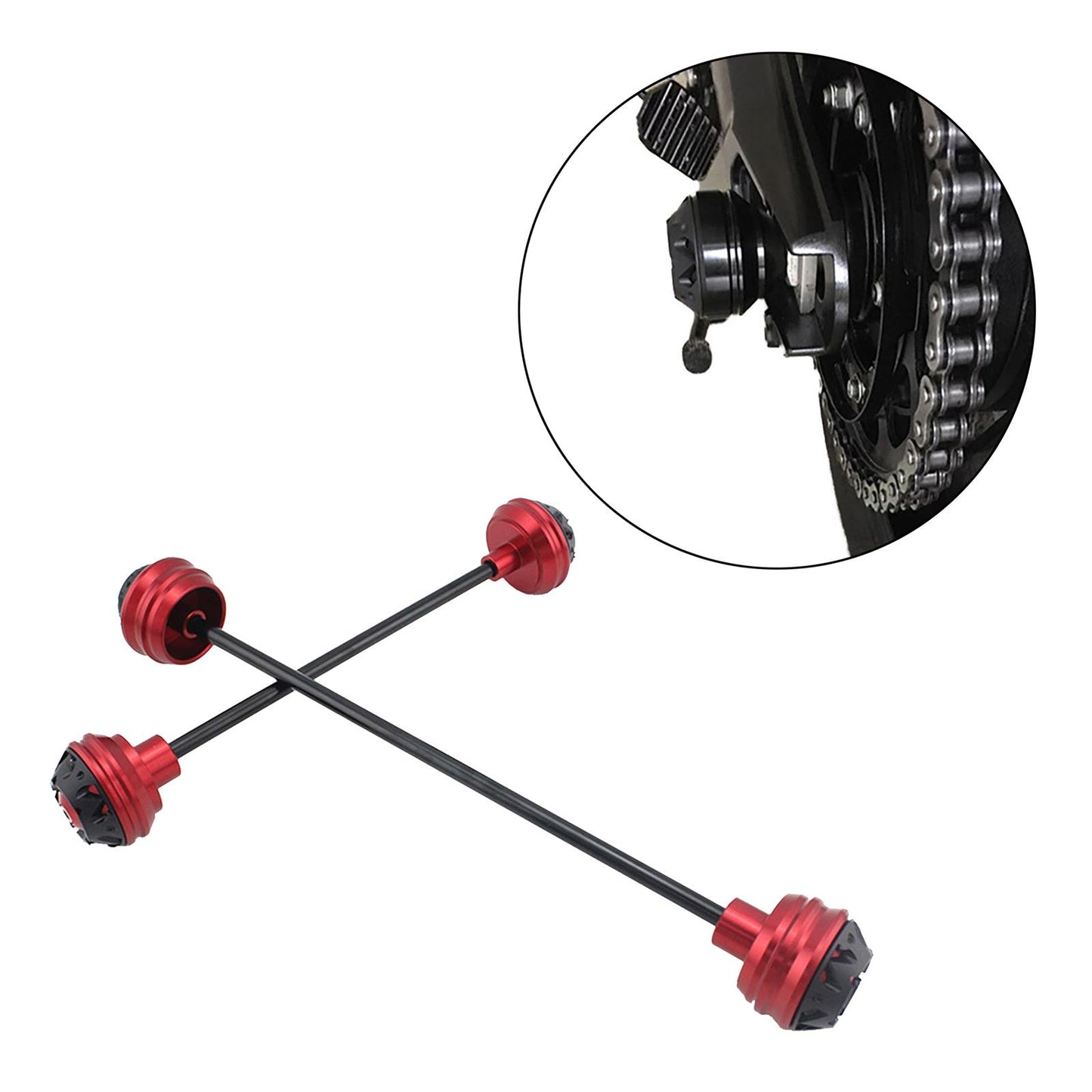 CNC Motorcycle Wheel Fork Axle Frame Sliders for BMW HP4 S1000RR red