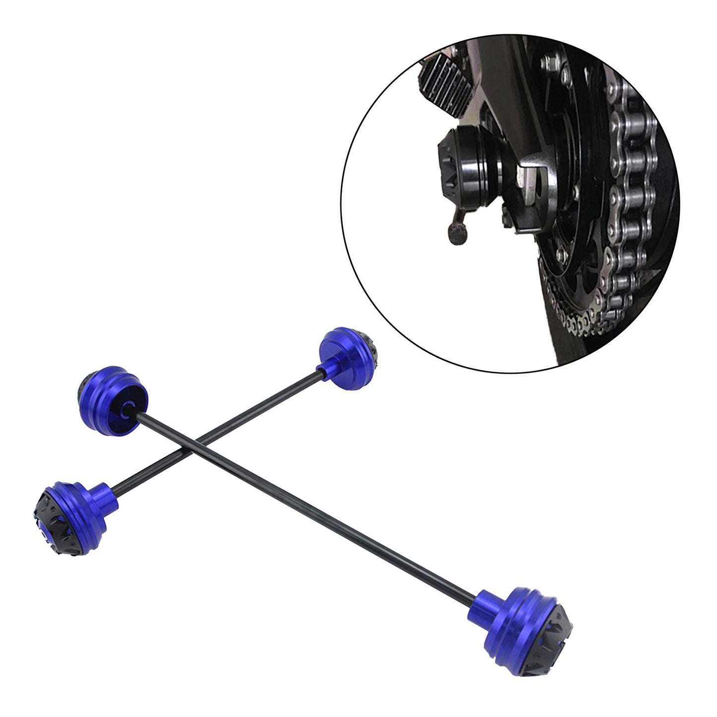 CNC Motorcycle Wheel Fork Axle Frame Sliders for BMW HP4 S1000RR blue