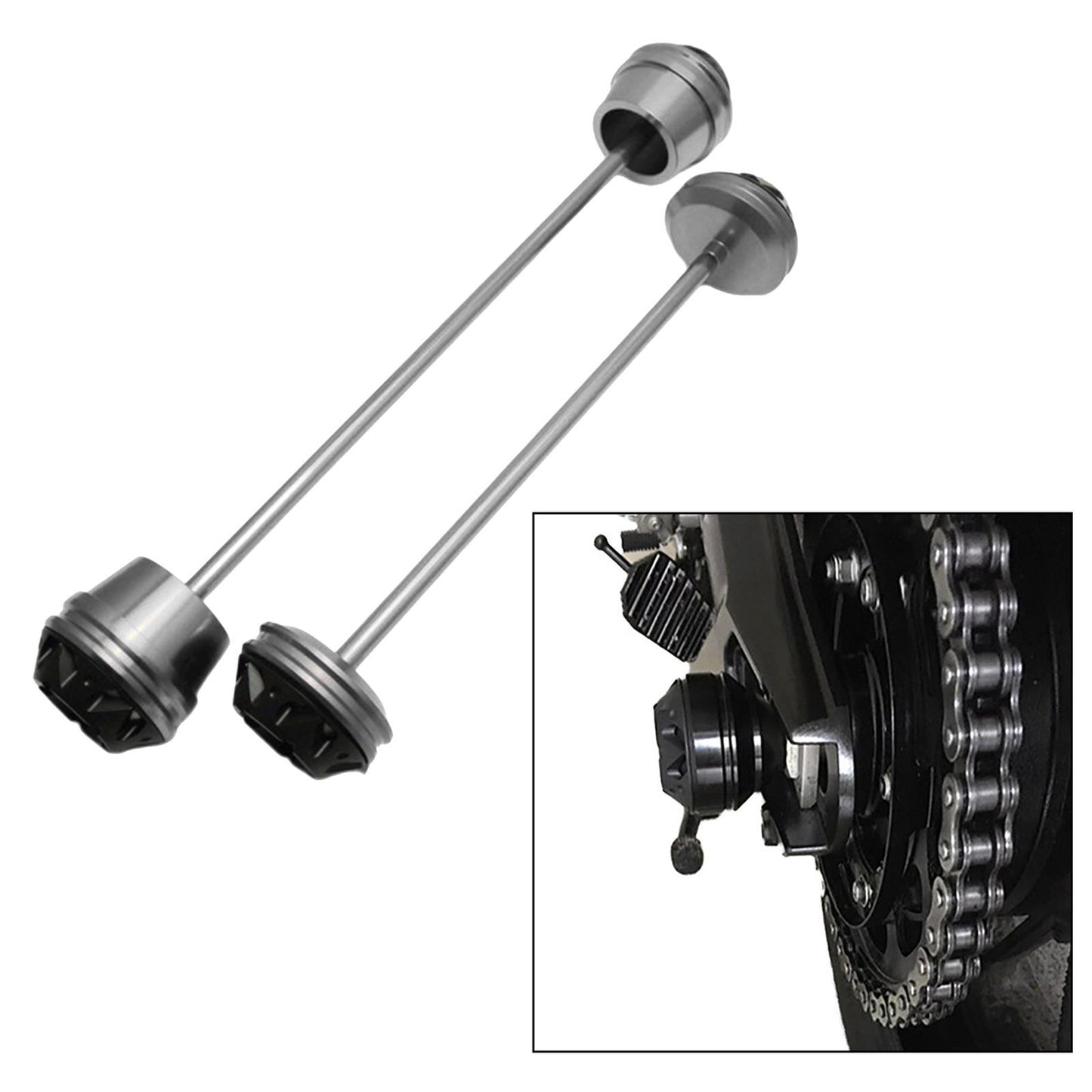 CNC Wheel Fork Axle Sliders For Yamaha MT07 MT-07 FZ07  gray