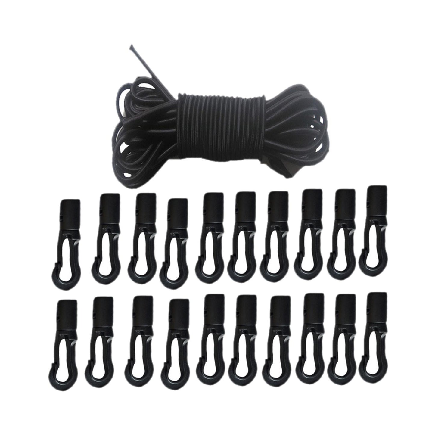 Elastic Bungee Rope with Bungee Cord Clips for Kayak Boat Camping Accessory