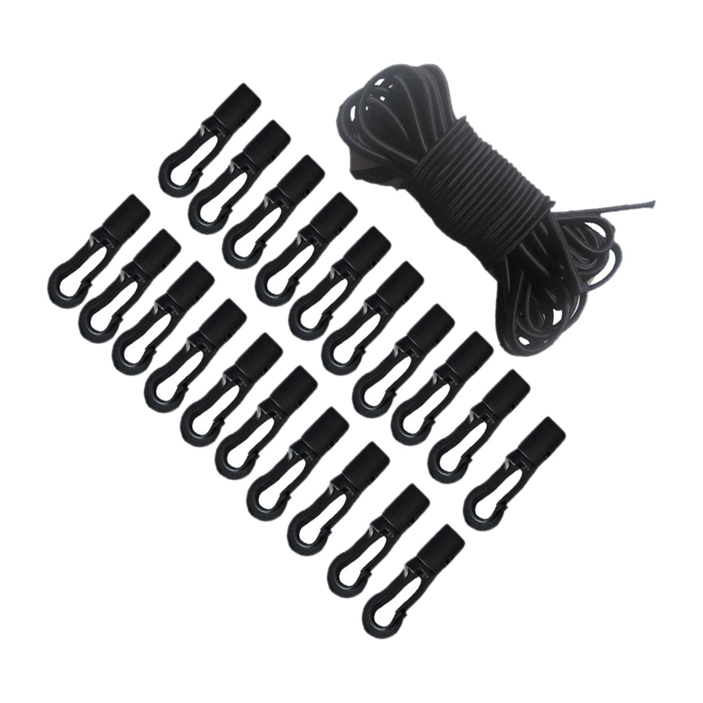 Elastic Bungee Rope with Bungee Cord Clips for Kayak Boat Camping Accessory