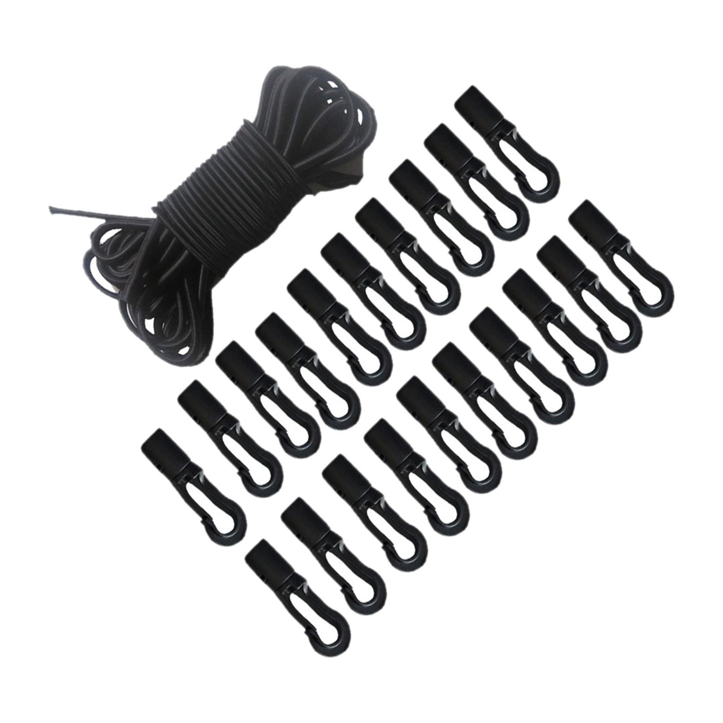 Elastic Bungee Rope with Bungee Cord Clips for Kayak Boat Camping Accessory