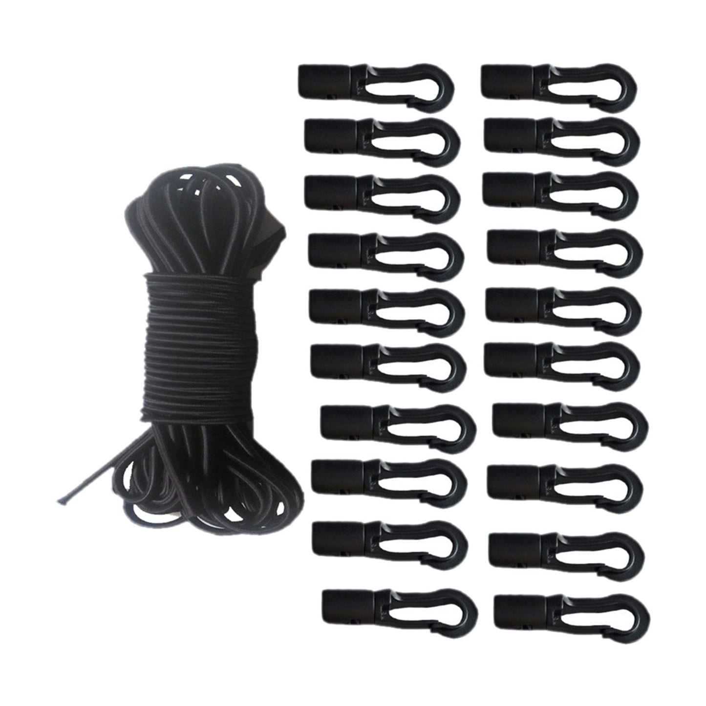Elastic Bungee Rope with Bungee Cord Clips for Kayak Boat Camping Accessory