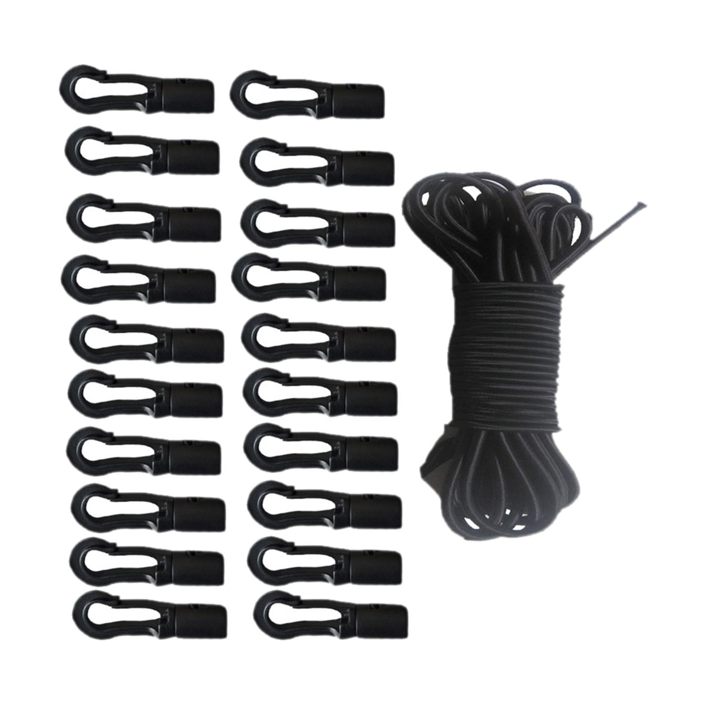 Elastic Bungee Rope with Bungee Cord Clips for Kayak Boat Camping Accessory