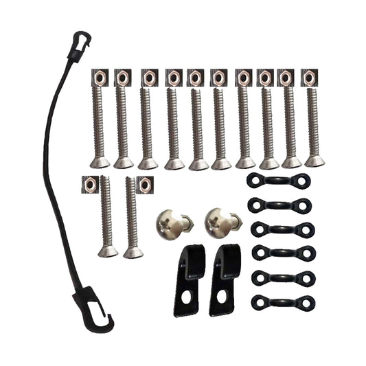 1Set Deck Rigging Kit Accessory Safety Deck Fitting Kit for Kayak Canoe Boat