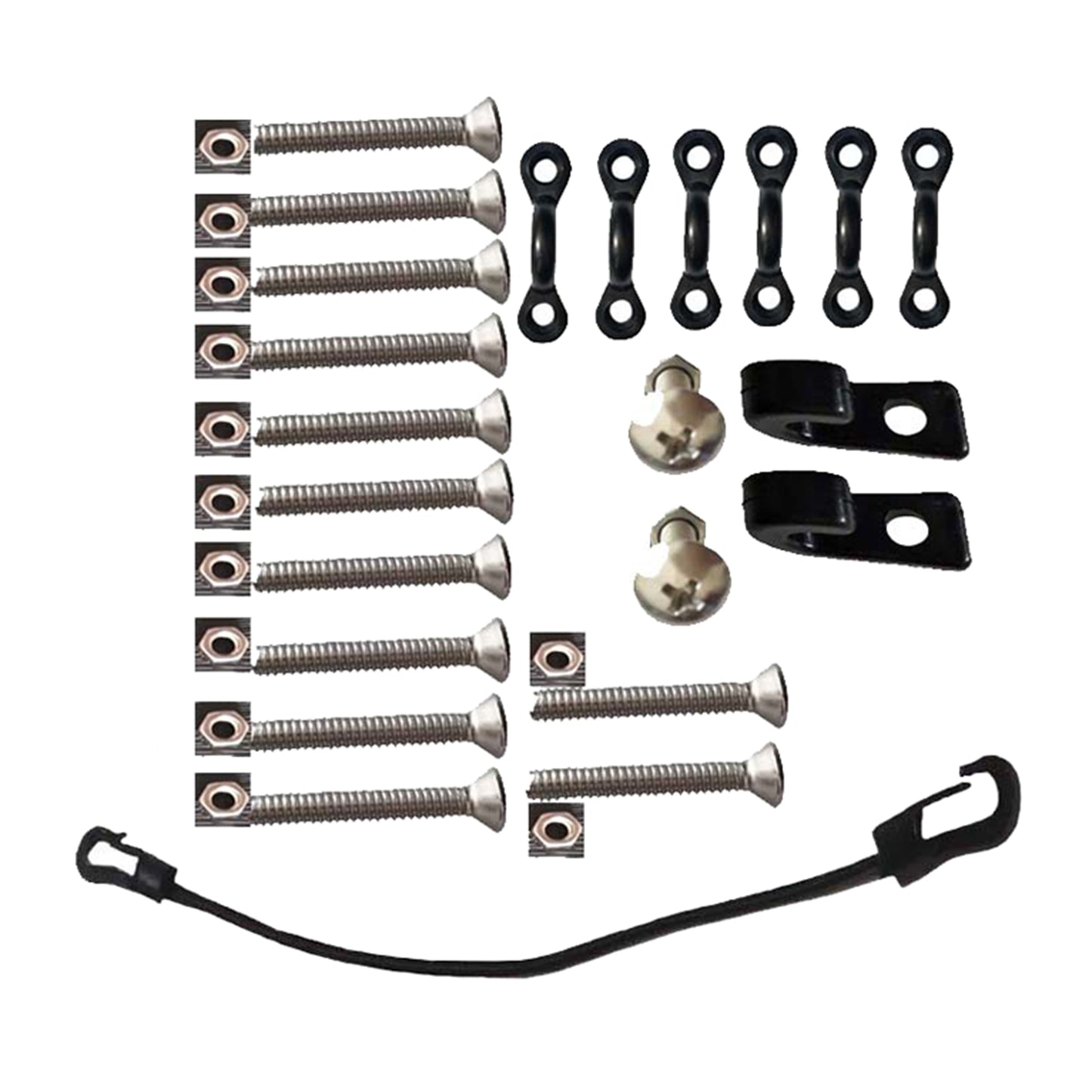 1Set Deck Rigging Kit Accessory Safety Deck Fitting Kit for Kayak Canoe Boat