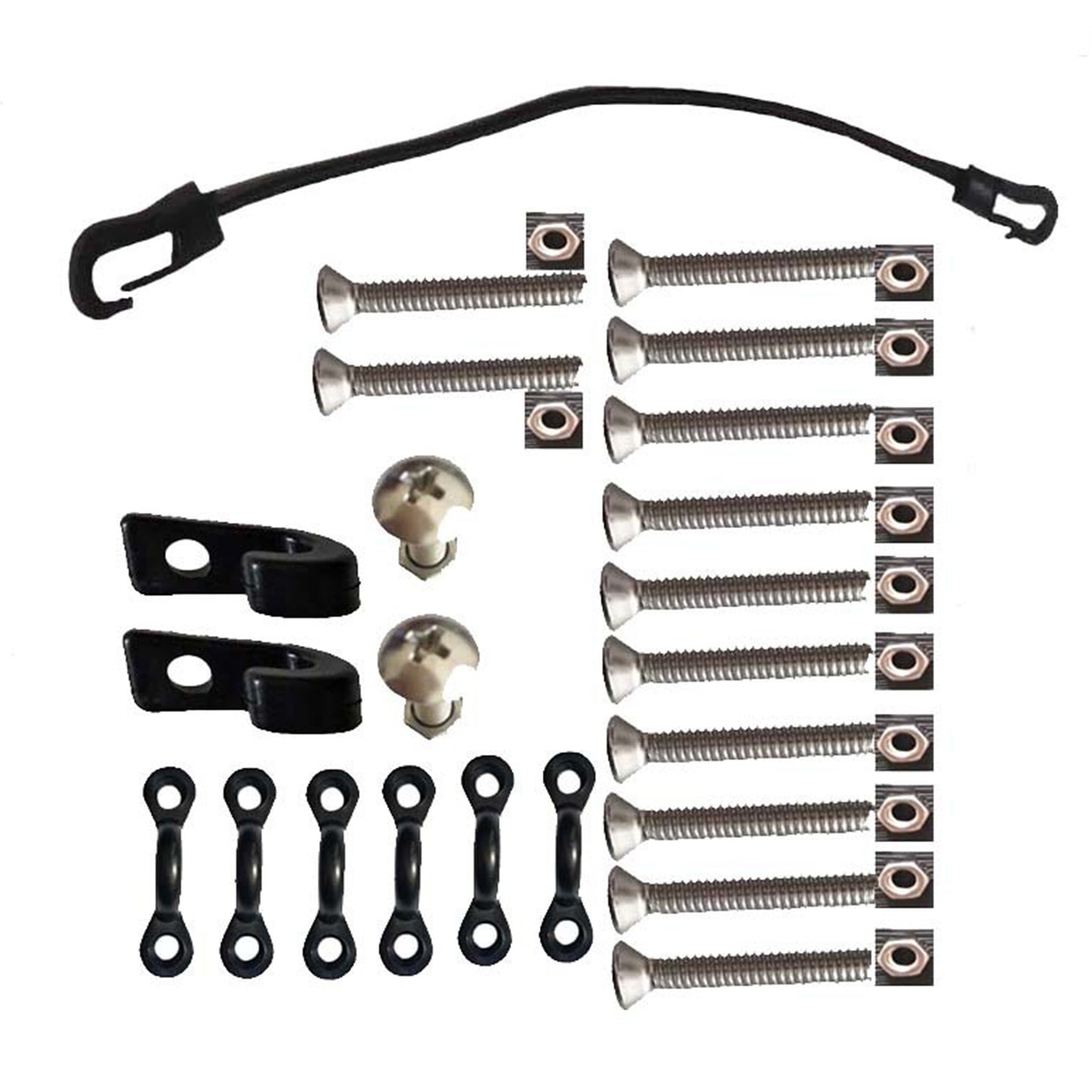 1Set Deck Rigging Kit Accessory Safety Deck Fitting Kit for Kayak Canoe Boat
