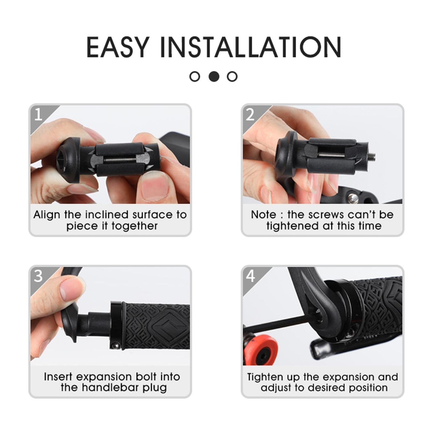 Bike Rear View Mirror Handlebar Installation for Universal Mountain Short
