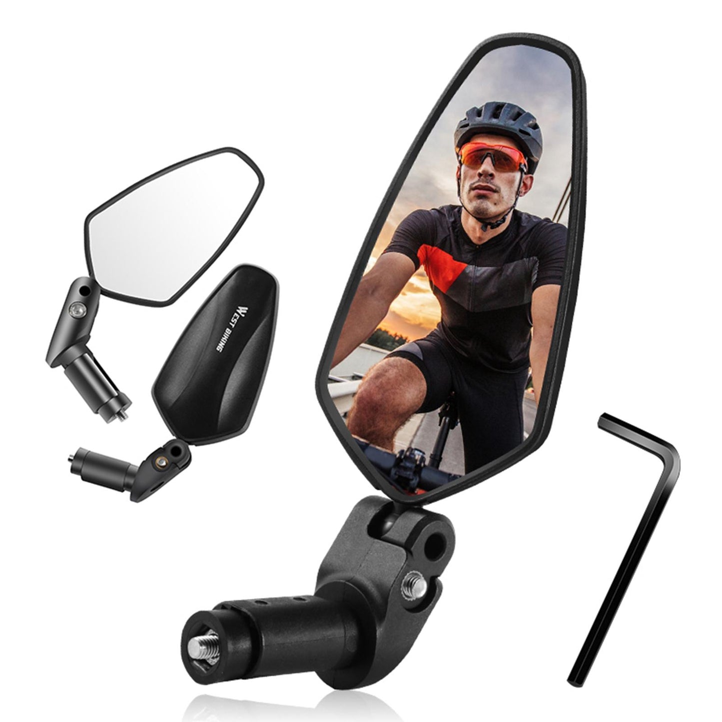 Bike Rear View Mirror Handlebar Installation for Universal Mountain Short