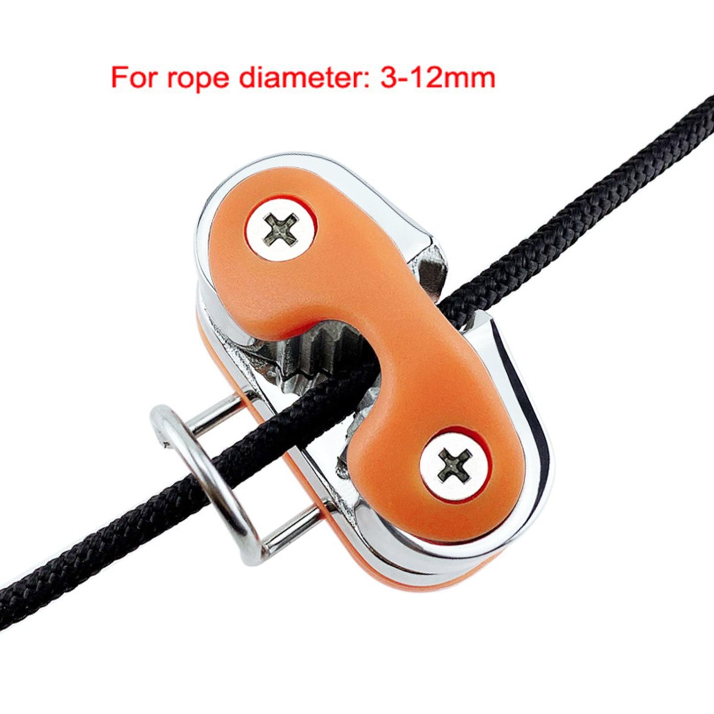 Fast Entry Cam Cleat for Sailboat Dinghy, Stainless Steel with Lead Ring