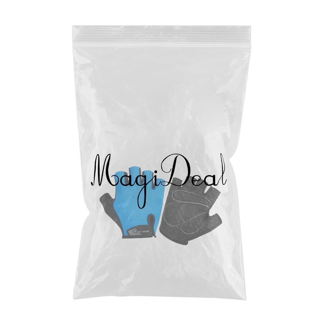 Half Finger Cycling Gloves Sports Light Weight Road Bike Unisex  Blue 2XL