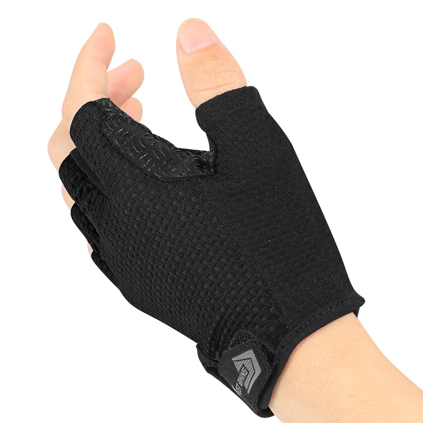 Half Finger Cycling Gloves Sports Light Weight Road Bike Unisex  Black L