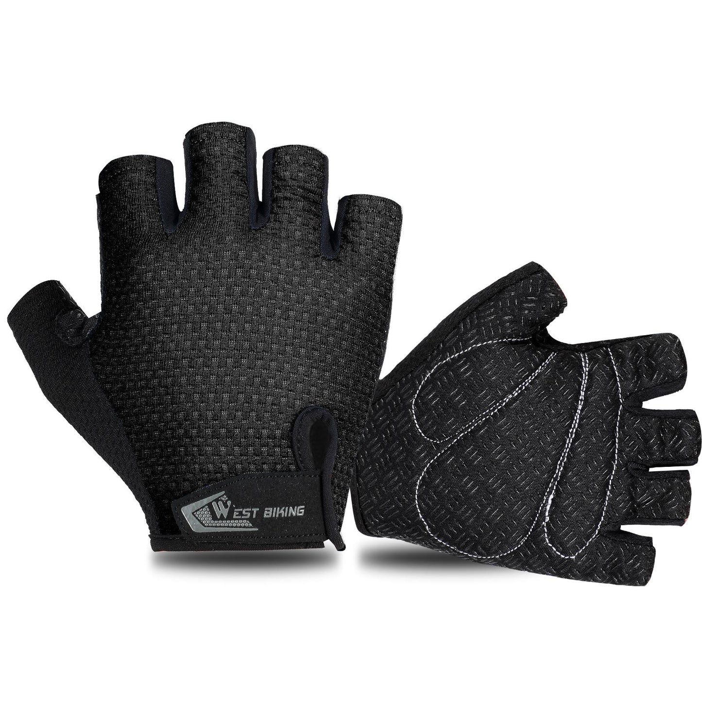Half Finger Cycling Gloves Sports Light Weight Road Bike Unisex  Black L