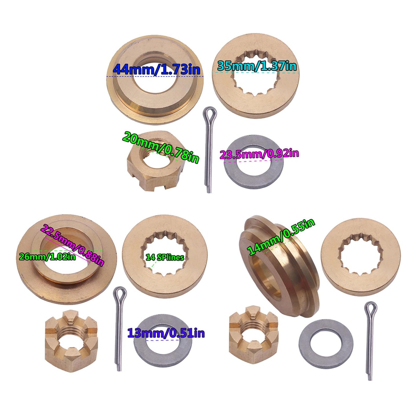 Prop Propeller Hardware kit for BRP/JOHNSON/EVINRUDE/OMC 2 Stroke 15-35HP