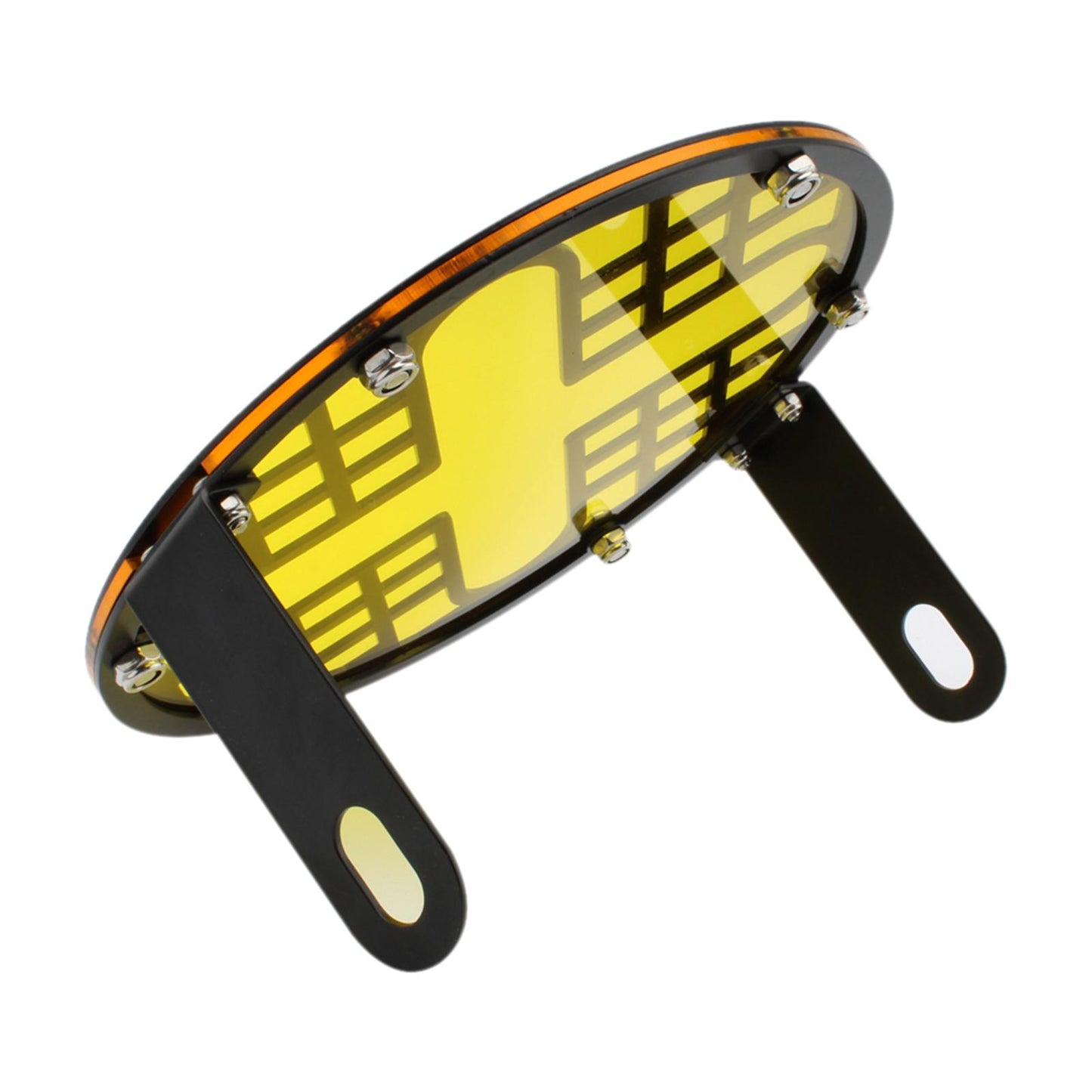 20cm Motorbike Headlamp Mask Motorcycle Headlight Covers Mesh Grill Yellow