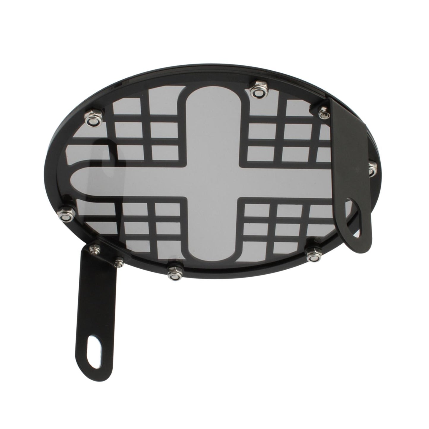 20cm Motorbike Headlamp Mask Motorcycle Headlight Covers Mesh Grill Grey