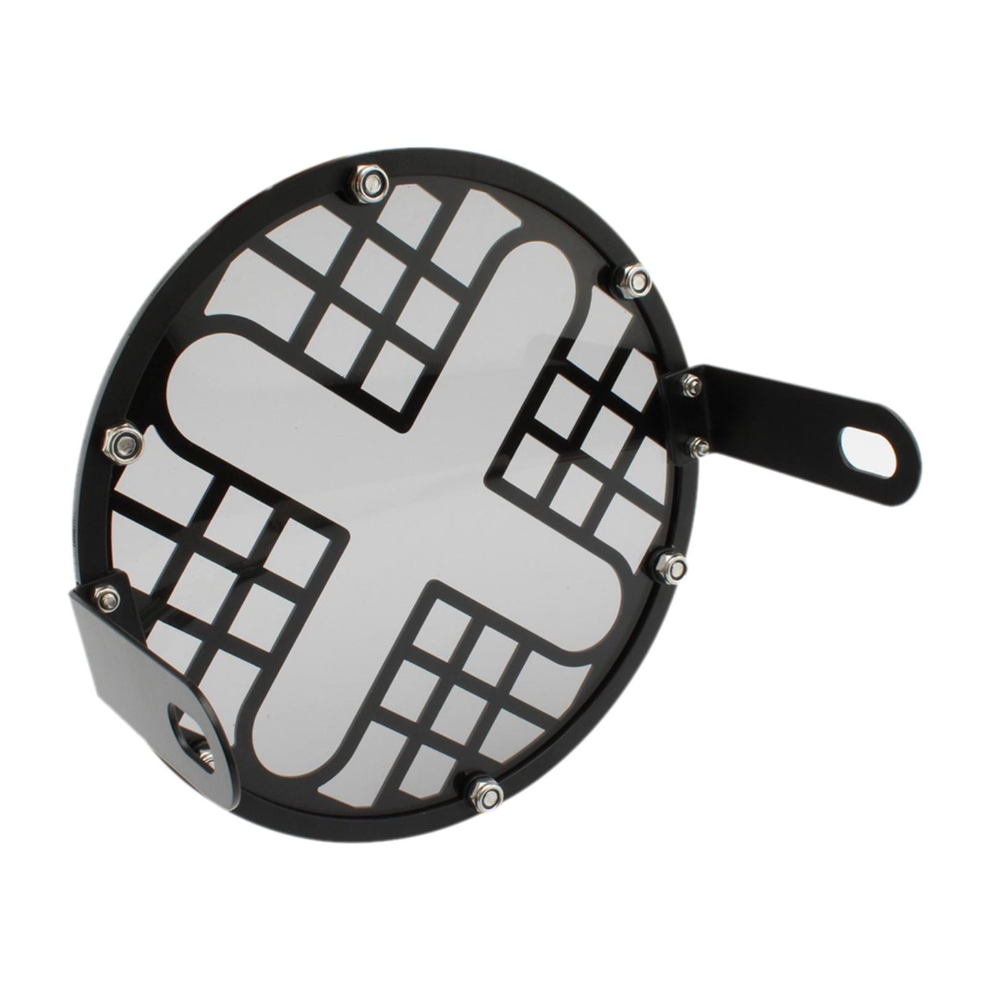 20cm Motorbike Headlamp Mask Motorcycle Headlight Covers Mesh Grill Grey
