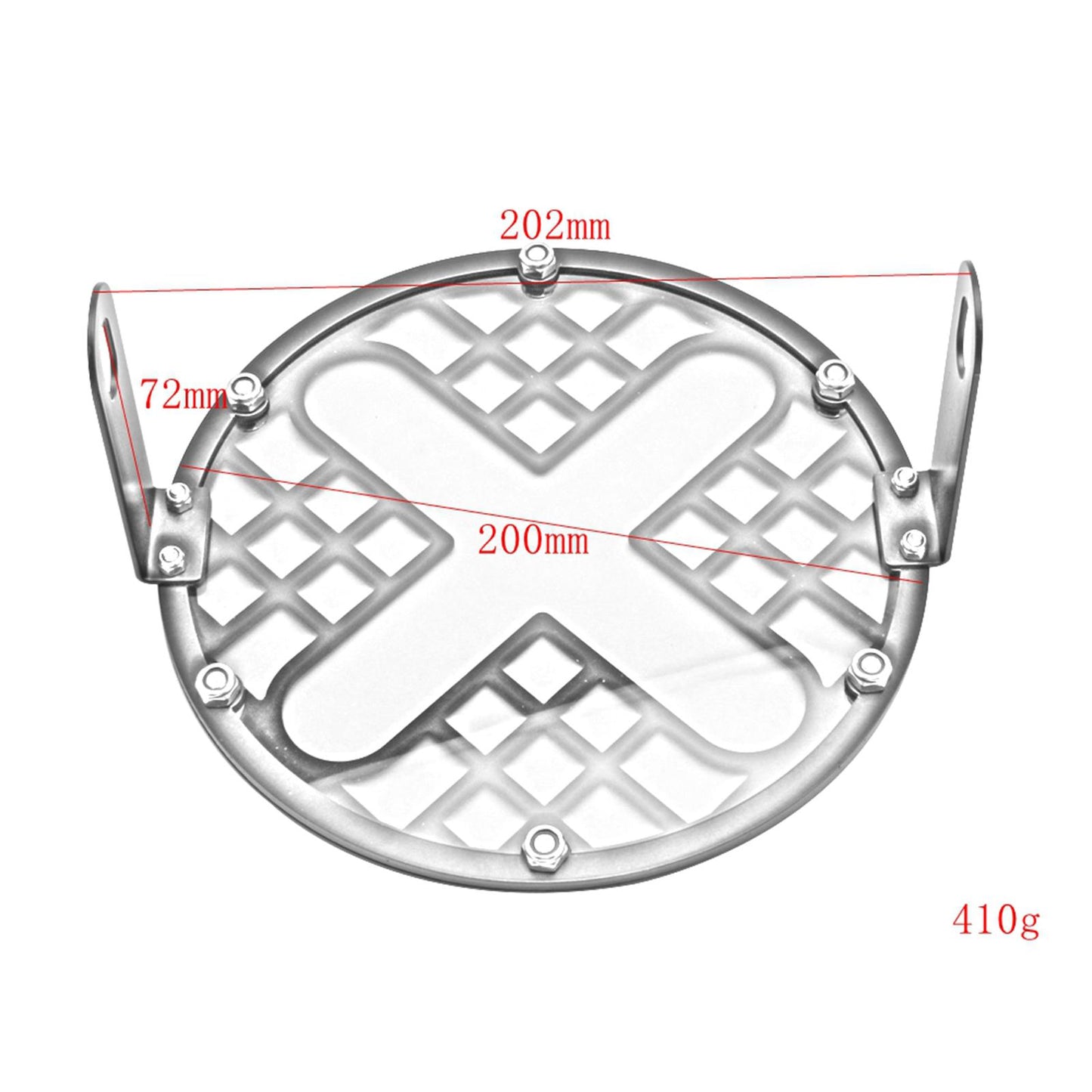 20cm Motorbike Headlamp Mask Motorcycle Headlight Covers Mesh Grill Clear