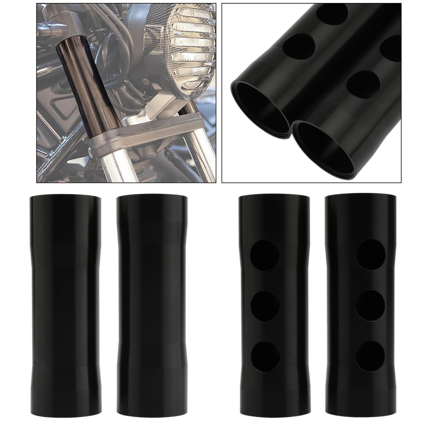 Front Fork Gaiters Dust Cover Boots For Honda Rebel CMX500 CMX300 No Hole