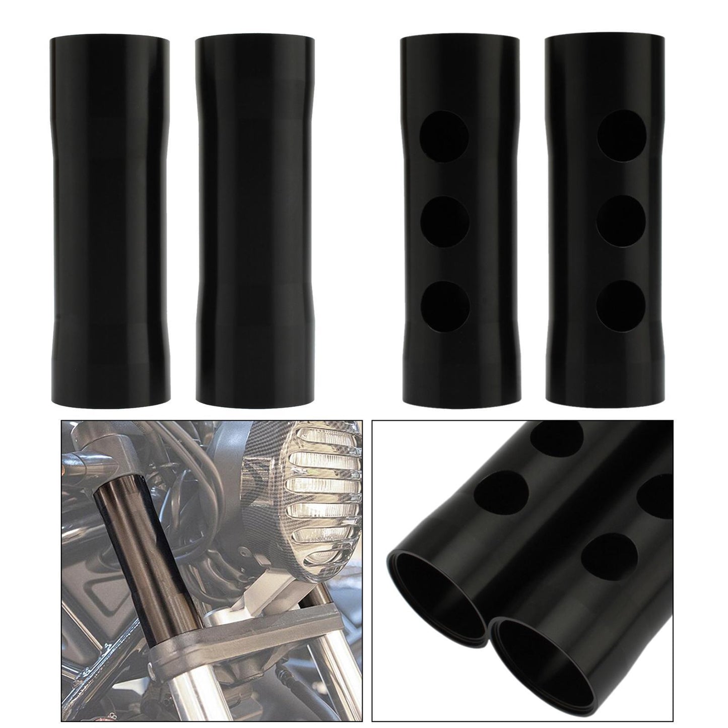 Front Fork Gaiters Dust Cover Boots For Honda Rebel CMX500 CMX300 No Hole