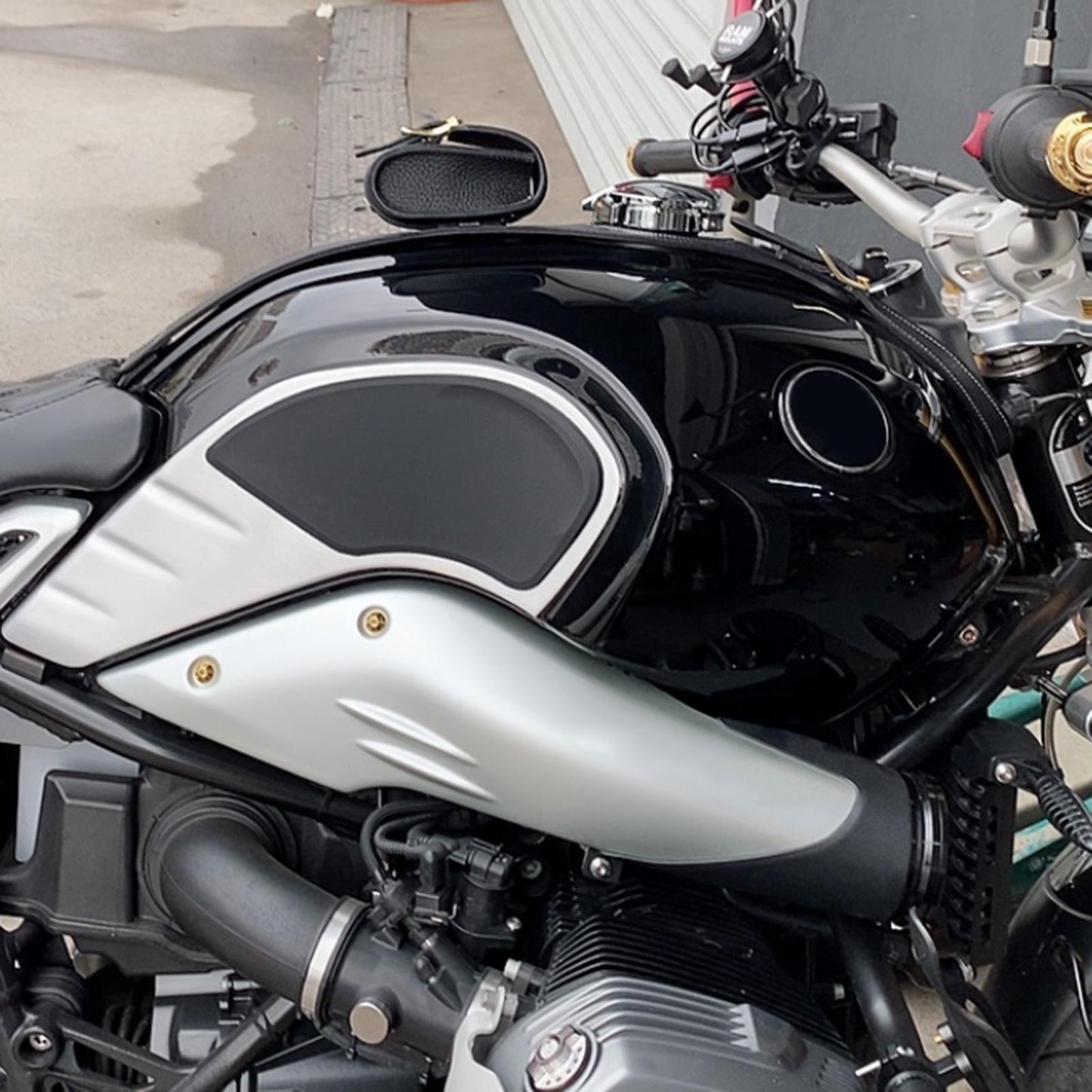 Motorcycle Gas Oil Fuel Tank Bag for BMW RnineT Pure Racer Durable Black