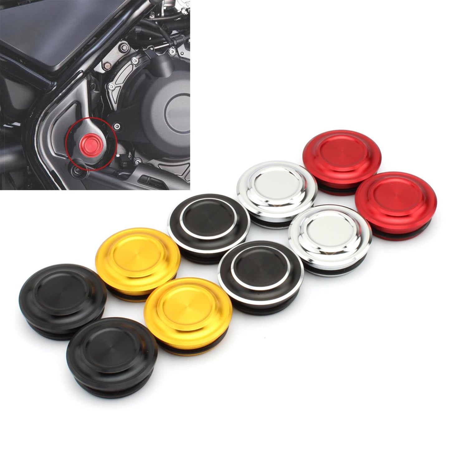 Frame Hole Cover for HONDA REBEL 500 CMX500 2020 2021 Parts Black