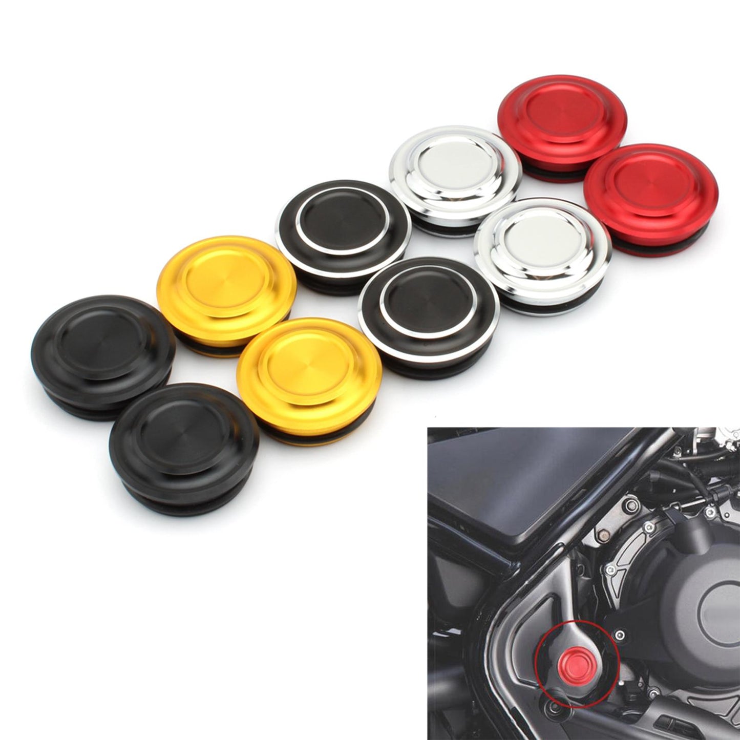 Frame Hole Cover for HONDA REBEL 500 CMX500 2020 2021 Parts Black