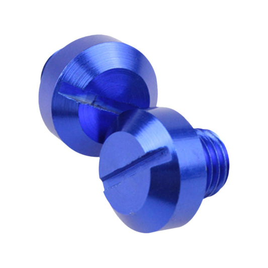 2 Pcs M10x1.25 Rearview Mirrors Thread Hole Plug Screw Bolts Blue Positive
