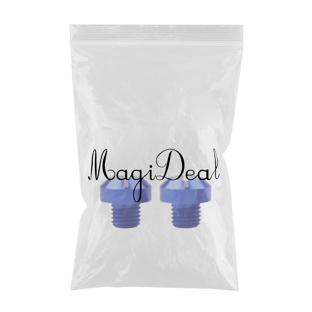 2 Pcs M10x1.25 Rearview Mirrors Thread Hole Plug Screw Bolts Blue Positive