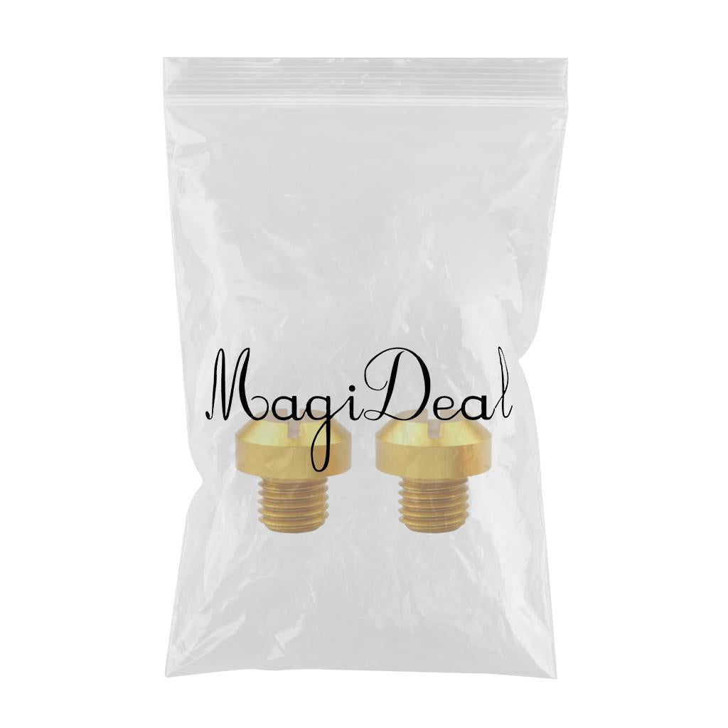 2 Pcs M10x1.25 Rearview Mirrors Thread Hole Plug Screw Bolts Gold Positive