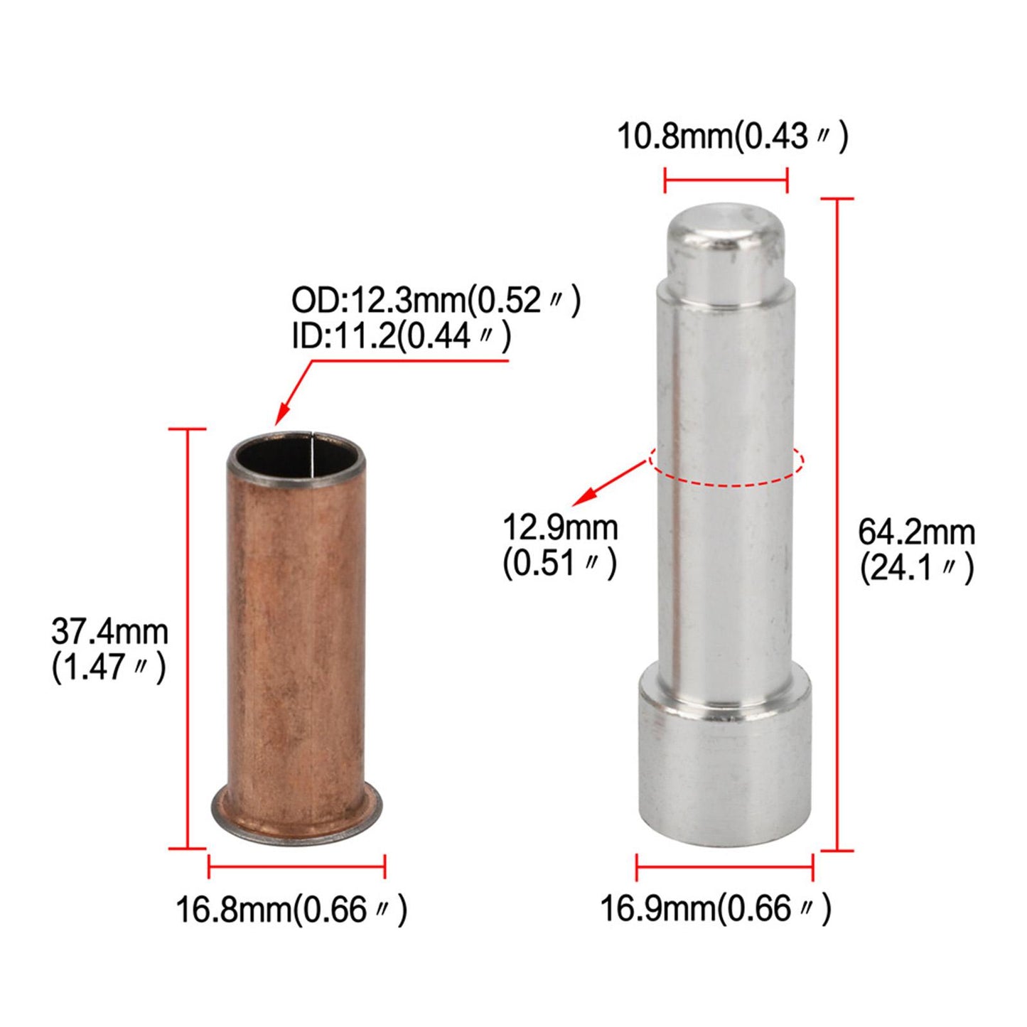 4x Auto Car Door Hinge Bushing Pin Liners for Jeep Wrangler JKU 2007-2018
