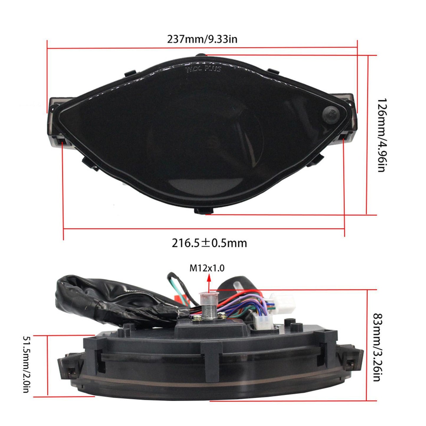 Motorcycle Speedometer Odometer Tachometer Gauge for Honda Wave 100 DC8-12V