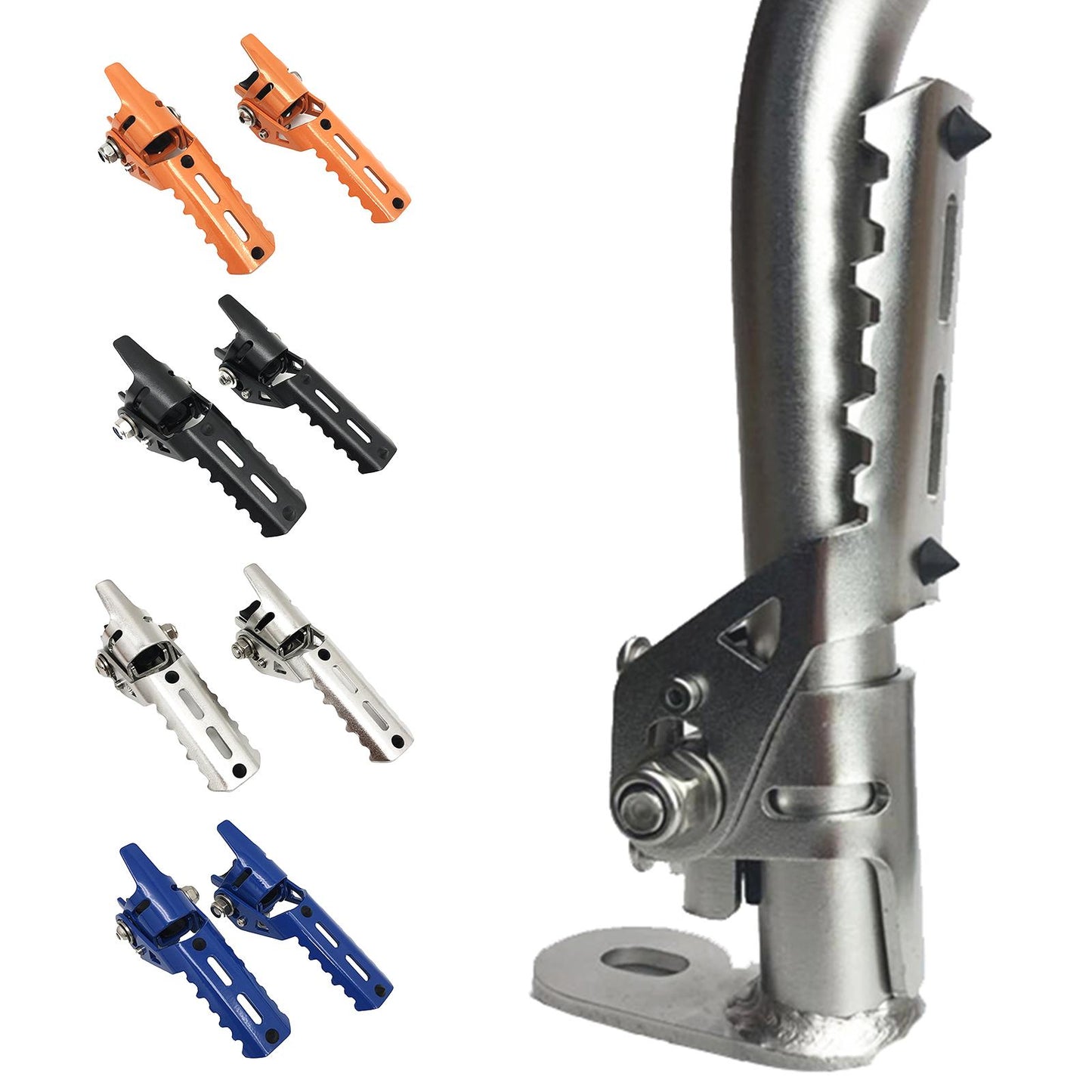 2Pcs Motorcycle Highway Front Foot Pegs Footrests for BMW R1200GS LC Orange