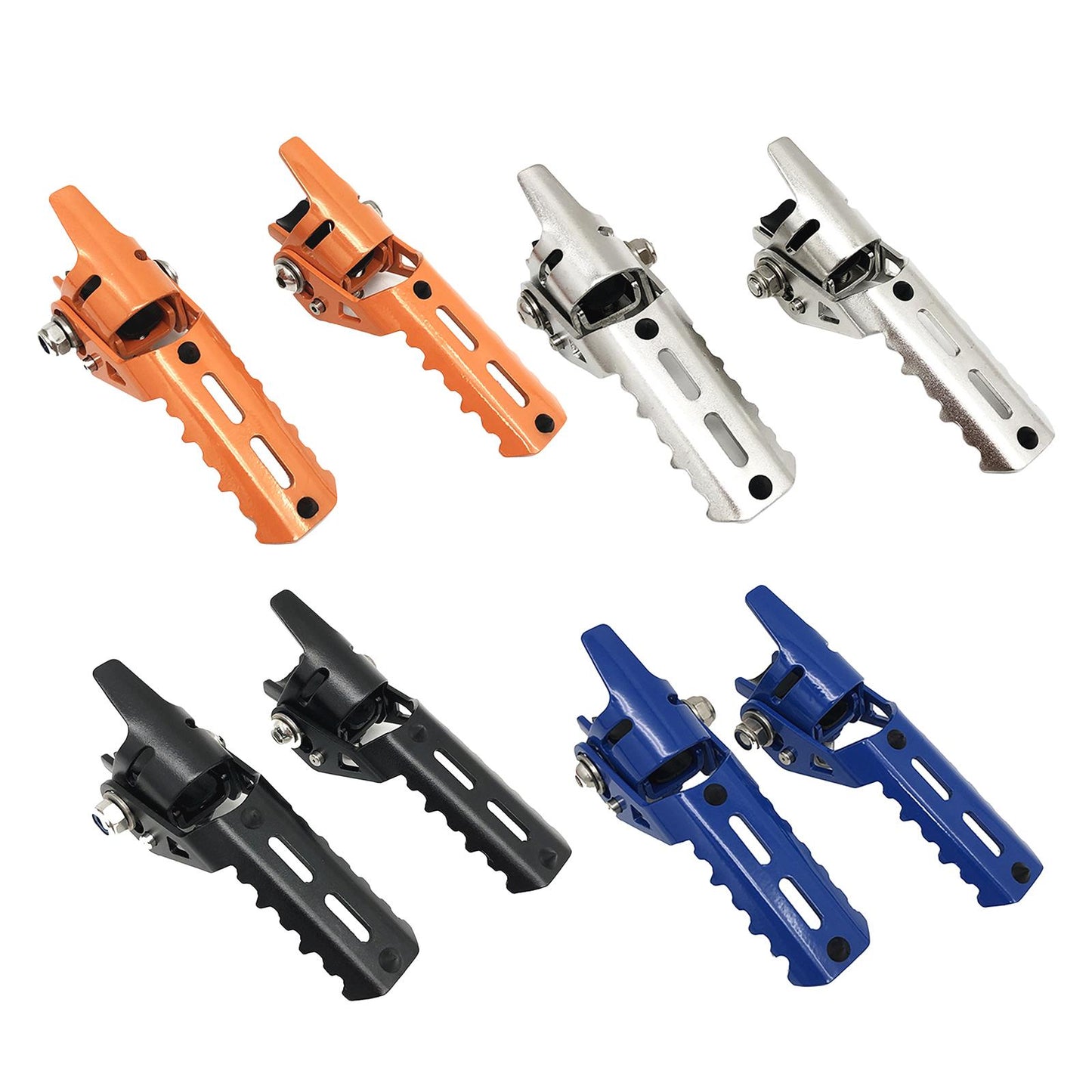 2Pcs Motorcycle Highway Front Foot Pegs Footrests for BMW R1200GS LC Orange