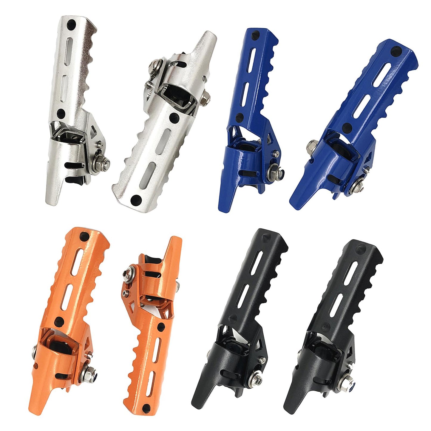 2Pcs Motorcycle Highway Front Foot Pegs Footrests for BMW R1200GS LC Orange