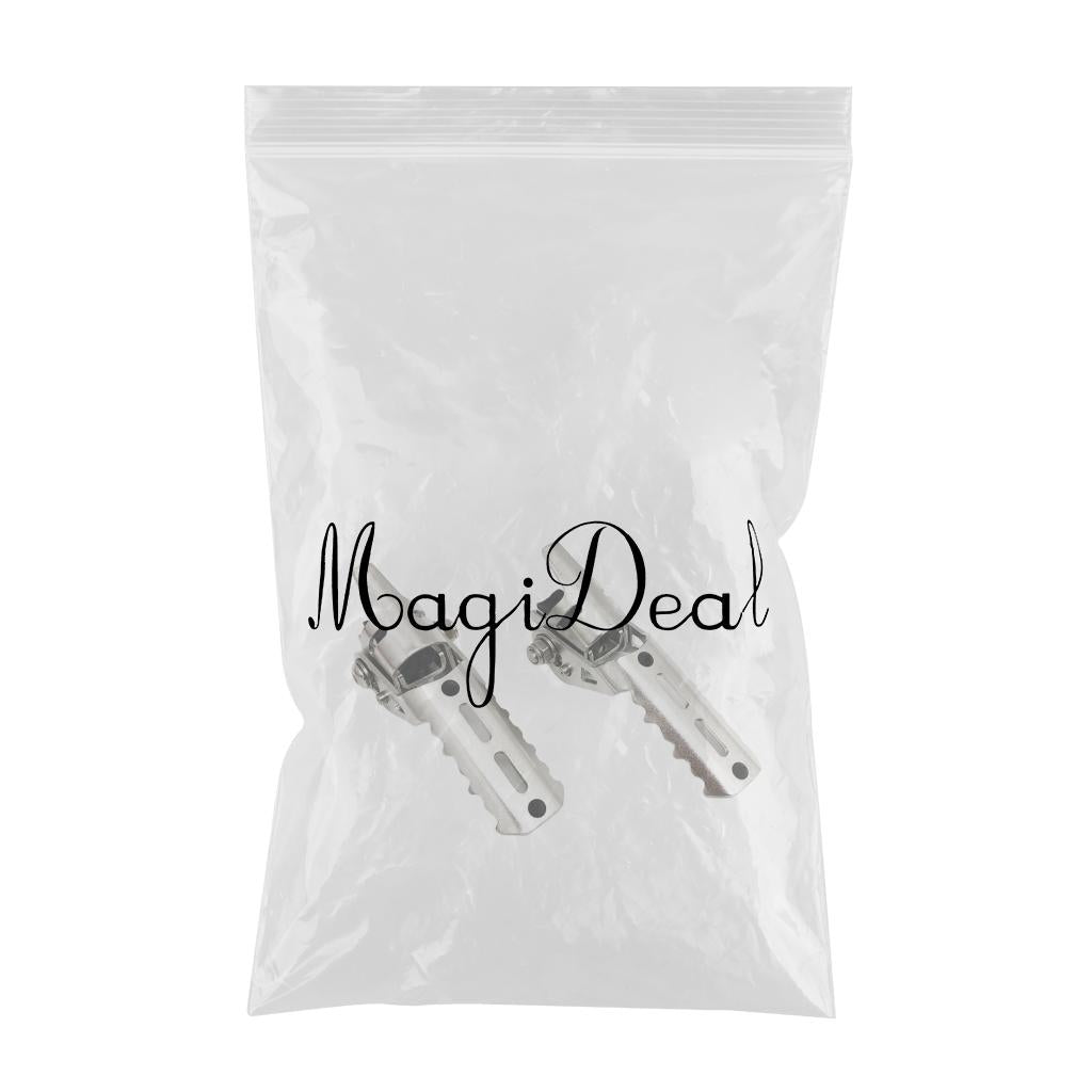 2Pcs Motorcycle Highway Front Foot Pegs Footrests for BMW R1200GS LC Silver