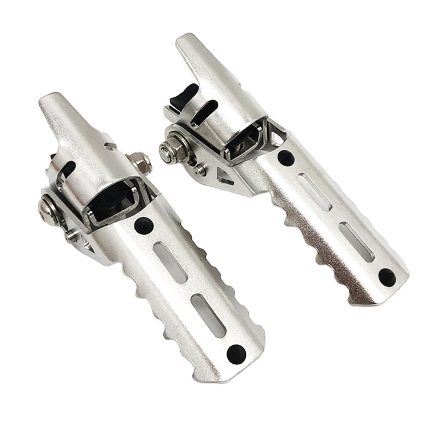 2Pcs Motorcycle Highway Front Foot Pegs Footrests for BMW R1200GS LC Silver