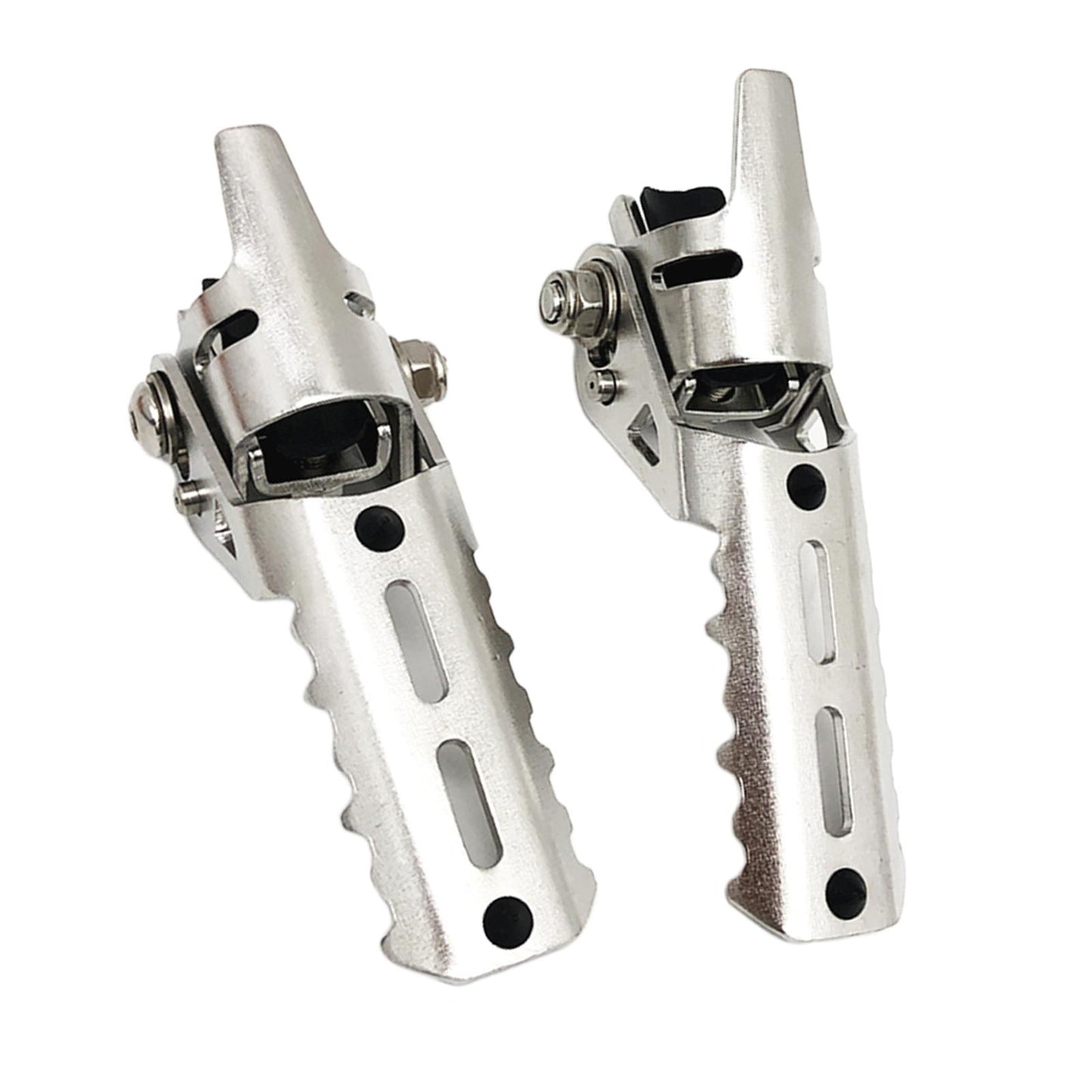 2Pcs Motorcycle Highway Front Foot Pegs Footrests for BMW R1200GS LC Silver