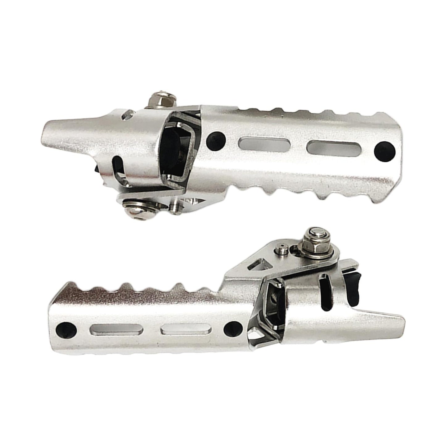 2Pcs Motorcycle Highway Front Foot Pegs Footrests for BMW R1200GS LC Silver