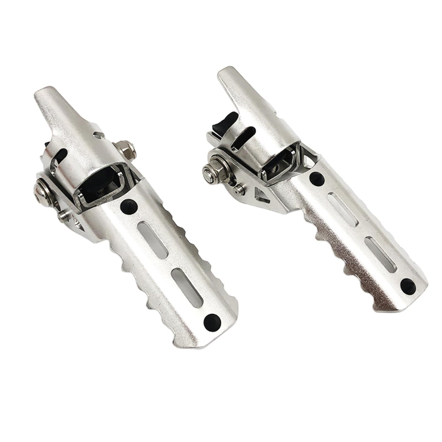 2Pcs Motorcycle Highway Front Foot Pegs Footrests for BMW R1200GS LC Silver