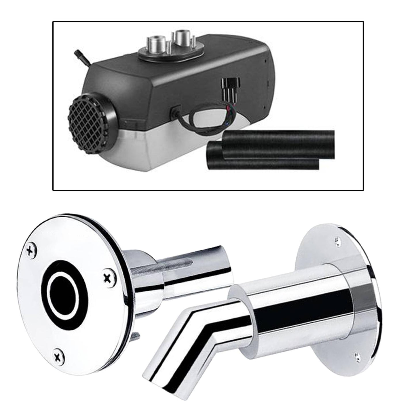 Stainless Steel Marine Boat Thru Hull Pipe Socket Hardware 22mm Straight