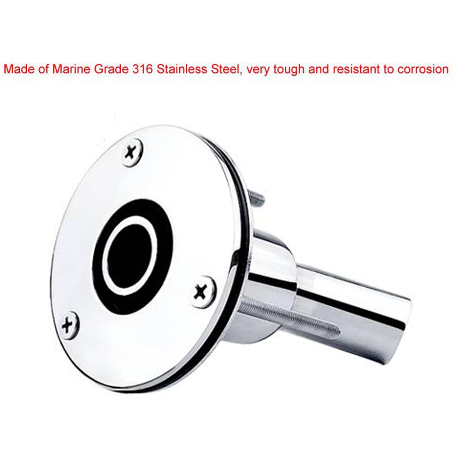 Stainless Steel Marine Boat Thru Hull Pipe Socket Hardware 24mm Straight
