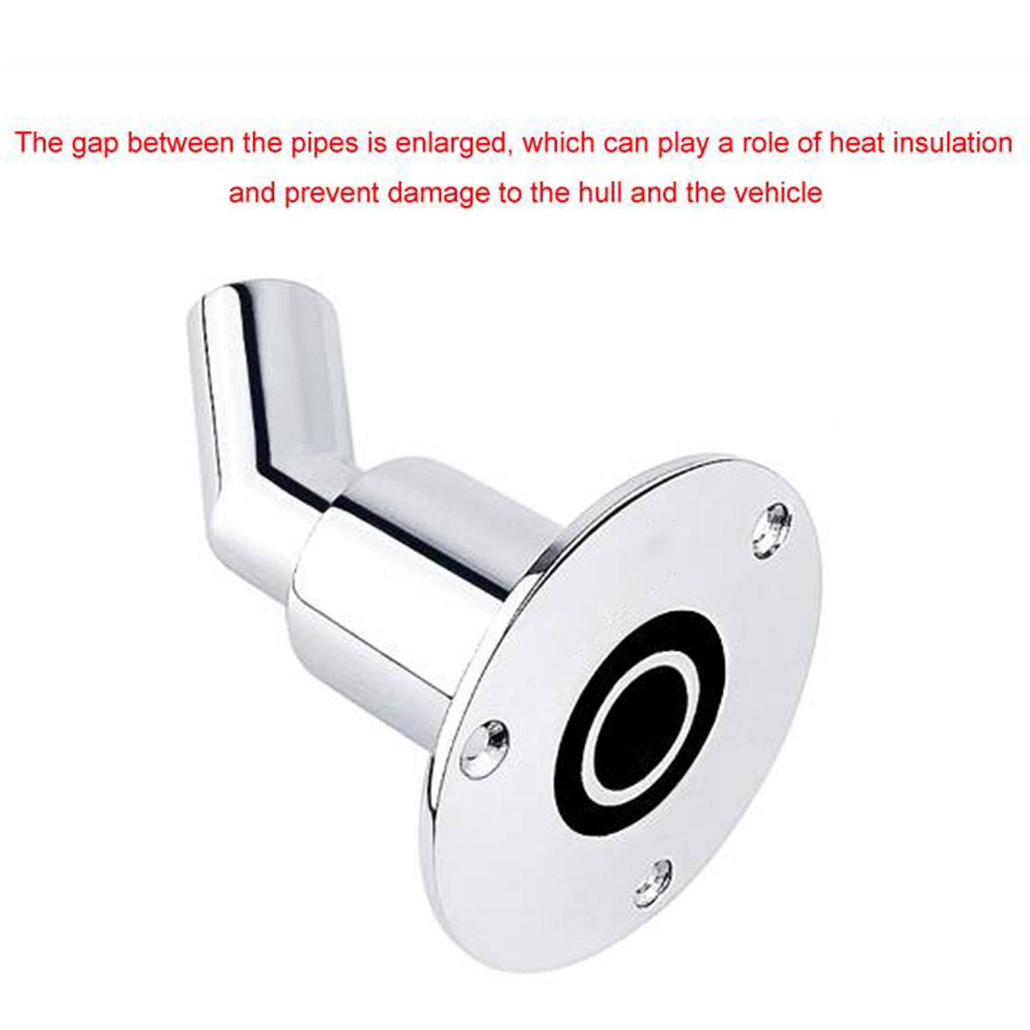 Stainless Steel Marine Boat Thru Hull Pipe Socket Hardware 24mm Bendy