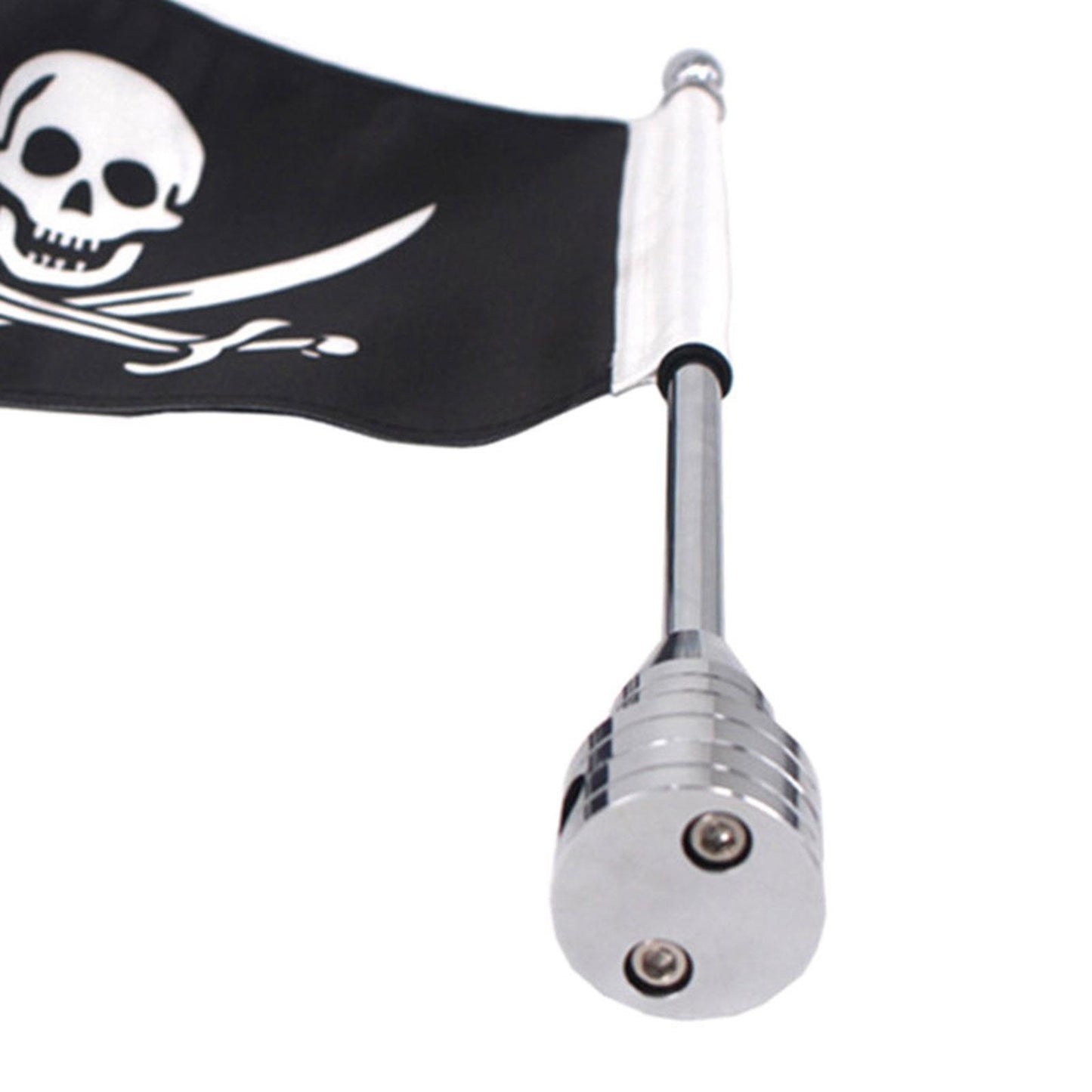 Motorcycle Flag Pole Universal Fit For Harley Pour Sportster 1200 Silver