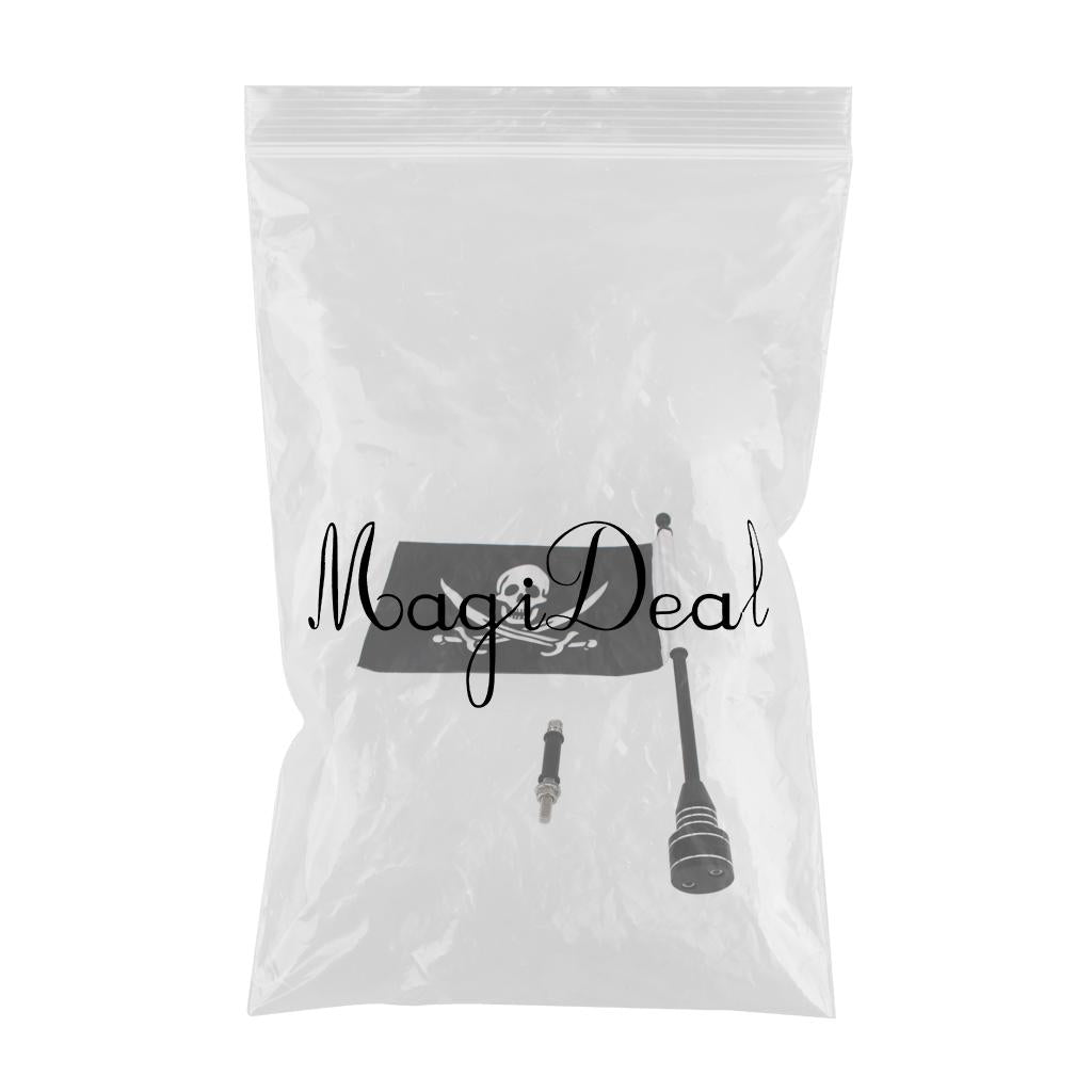 Motorcycle Flag Pole Universal Fit For Harley Pour Sportster 1200 Black