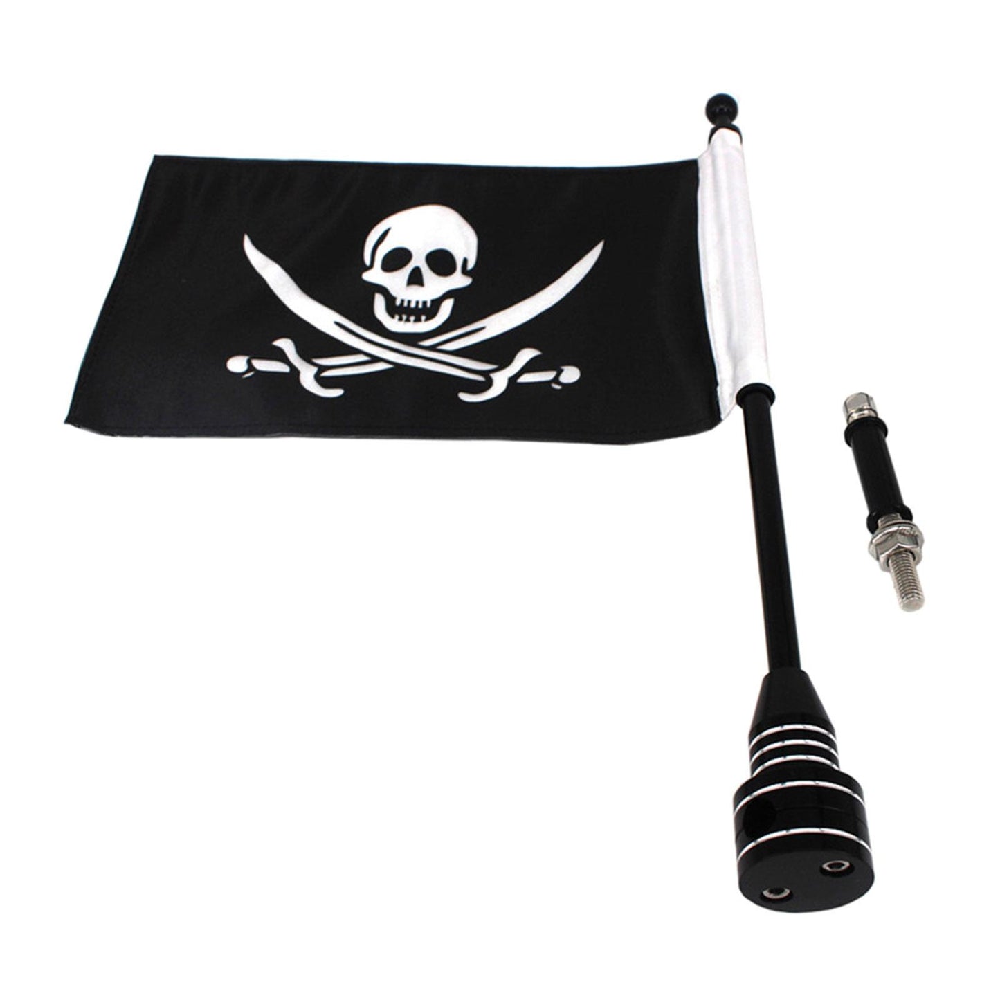Motorcycle Flag Pole Universal Fit For Harley Pour Sportster 1200 Black