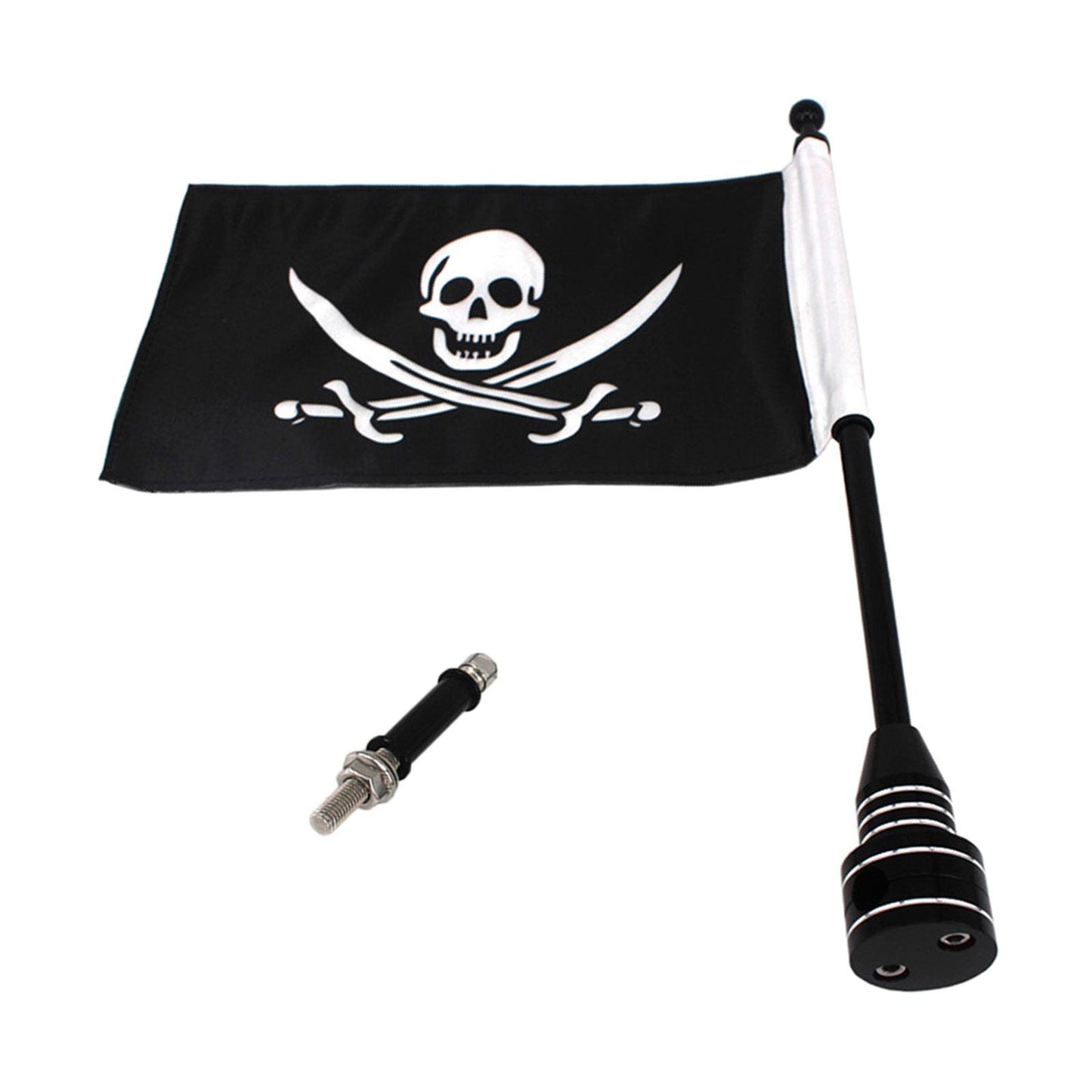 Motorcycle Flag Pole Universal Fit For Harley Pour Sportster 1200 Black