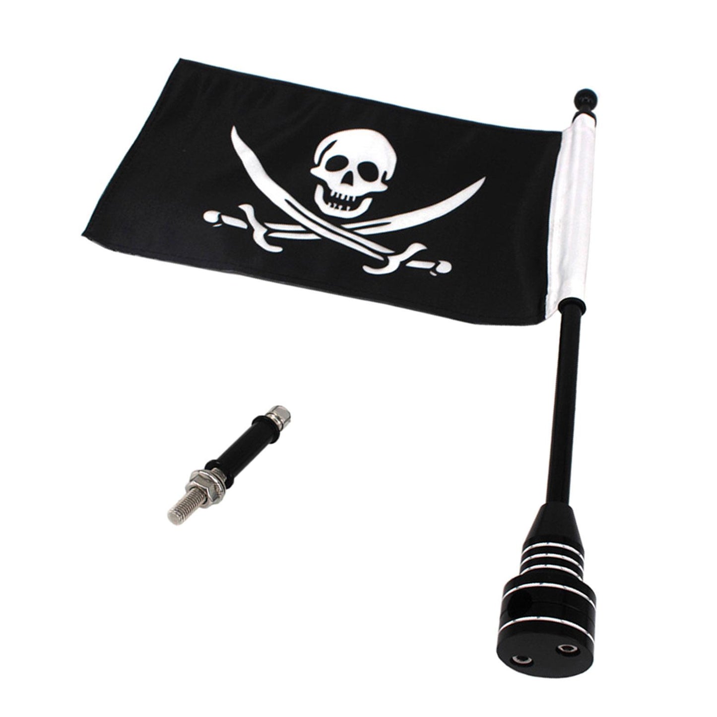 Motorcycle Flag Pole Universal Fit For Harley Pour Sportster 1200 Black