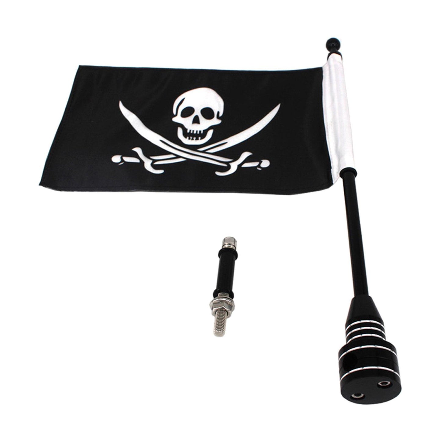 Motorcycle Flag Pole Universal Fit For Harley Pour Sportster 1200 Black