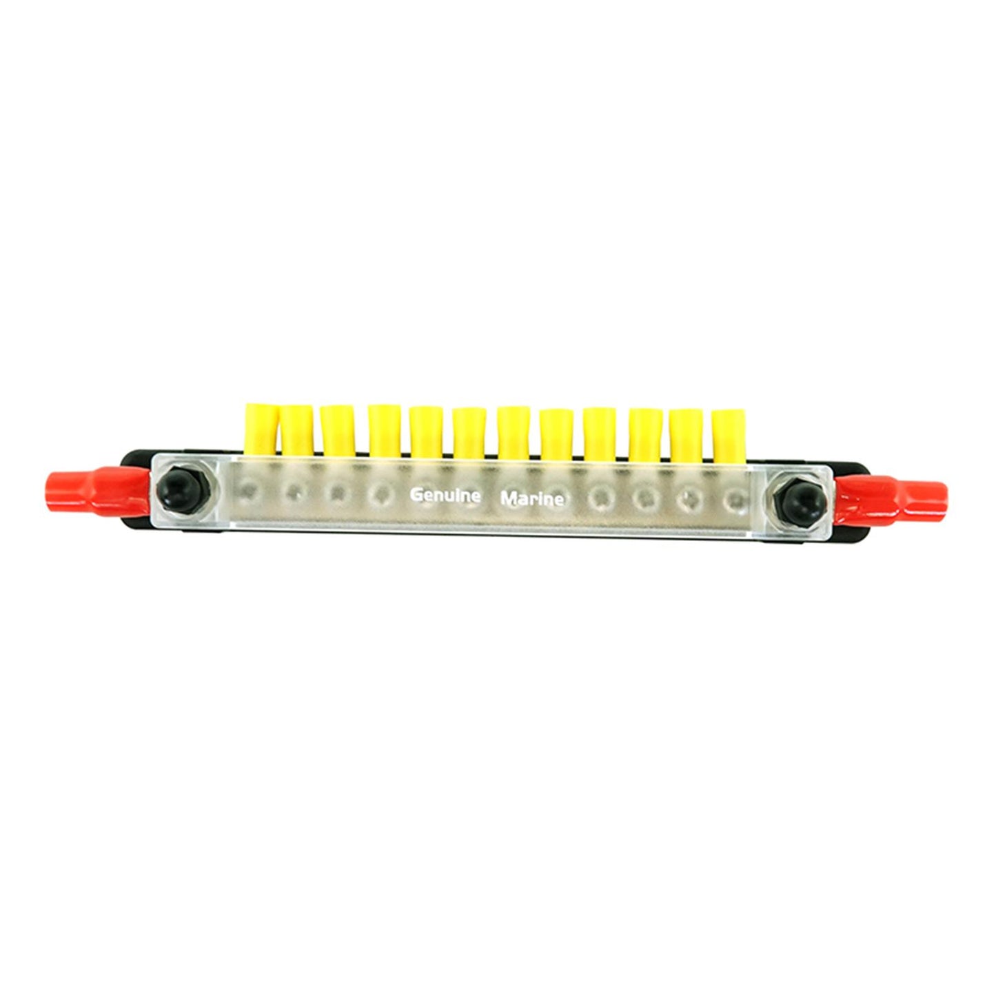 12 Terminal Bus Bar Kit Ground Distribution Block 2 Studs Transparent Cover
